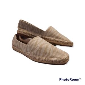 Zara Espadrilles Cream and Tan Zebra Print Size 5 US/35‎ EU Women's